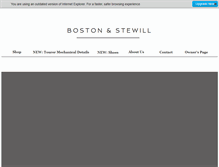 Tablet Screenshot of bostonandstewill.com